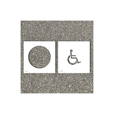 Plantilla de suelo  usuario de silla de ruedas  plástico
