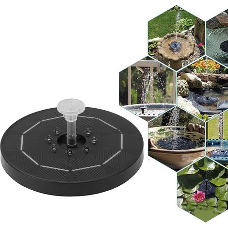Fontaine à éclairage LED, fontaine solaire alimentée par batterie 3W, fontaine paysagère créative, fontaine flottante (1/5)
