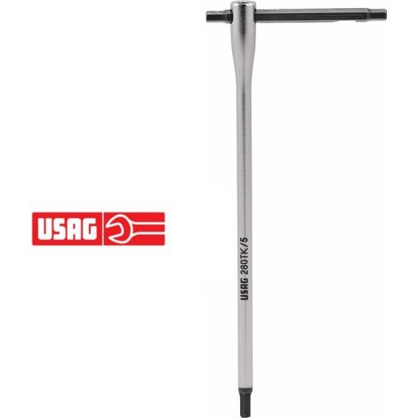 USAG 280 TK CHIAVE A T CON TRAVERSINO SCORREVOLE MASCHIO ESAGONALE PROFESSIONALE - 5 (1/4)