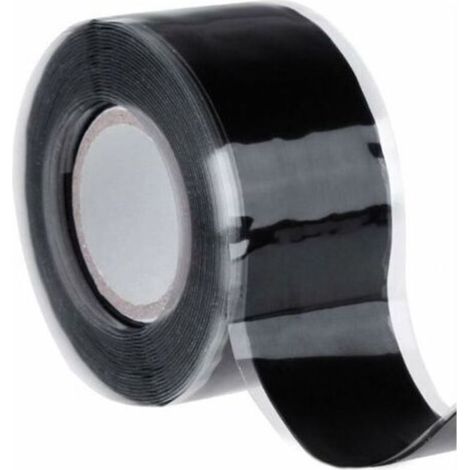 (25 mm x 1,5 m, schwarz) Silikonband, wasserdichtes Reparaturklebeband, selbstklebendes Dichtungsband, Schweißband (1/5)