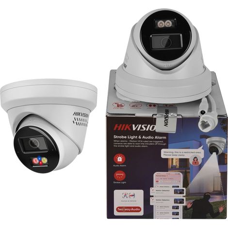 Caméra IP, Résolution Haute de 8MP, Lumière Hybride Intelligente, Avertissement léger rouge bleu, 2.8mm (1/2)