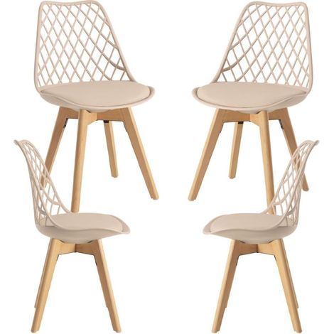 Packs Sillas Comedor - Pack 4 Sillas Mima - Beige Tapioca
