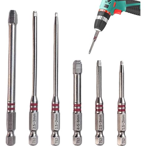 Kit De Vissage Et Perçage Magnétique À Aimantation Élevée 6 Pièces À Queue Embout Tournevis Métallique Pour Outils Manuels Chantier Atelier Menuiserie Travail D (1/5)