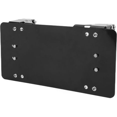 Black stainless steel license plate bracket and winch mount for cars, trucks, and motorcycles (1/5)