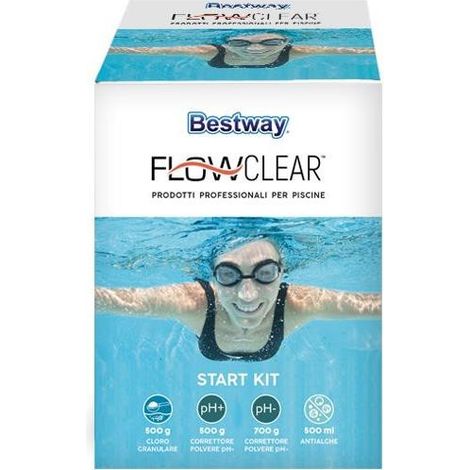 Bestway 59056 Starter Kit per Trattamento Chimico Acqua Piscina