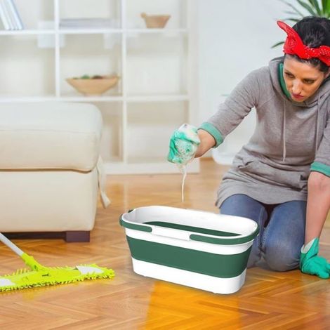 Seau pliable, seau à serpillère, seau de nettoyage portable, seau pliable cuboïde, pour la maison, les voyages (1/5)