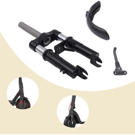 Stoßdämpfer der Gabel Vorne, Aluminiumlegierung Federgabeln mit Kickstand und Fender, Scooter Stoßdämpfungsteile, für Xiaomi M365, 1S, Pro, Pro2 und Mi3 Modelle (1/5)