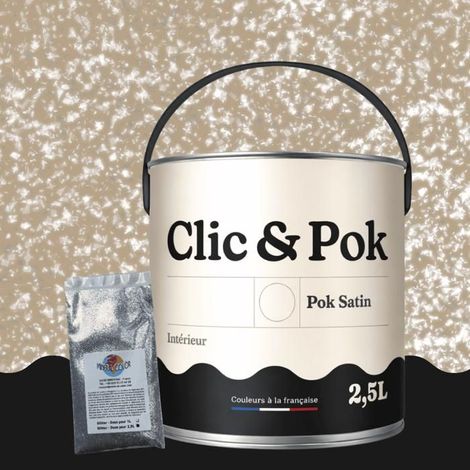 Peinture Effet Pailleté pour Murs & Plafonds - POK PAILLETTE - 2,5L - Noisette (1/4)
