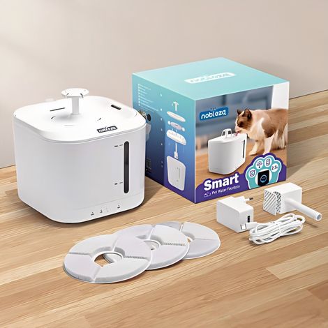 Distributeur d'eau intelligent avec filtre et indicateur de niveau, fonctionnel et pratique pour chiens et chats