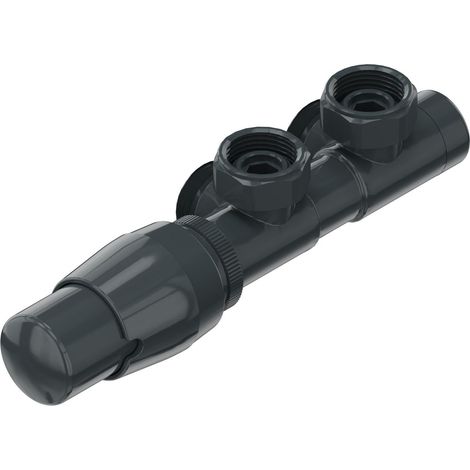 Kombiniertes Thermostatventil für LUXRAD DUO Heizkörper, links, anthrazit