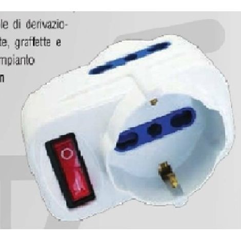 Adaptador con interruptor y placa giratoria 71033
