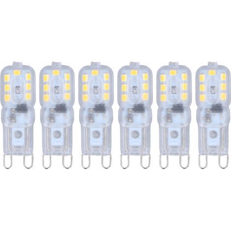Nannigr G9 Bulbe Dimmable Protection des yeux énergie énergie 14 LEDS 3W LUMIèRE POUR LA LAMPE DE TABLE DE CHANDELER 6PCS NATUREL 110V (1/5)