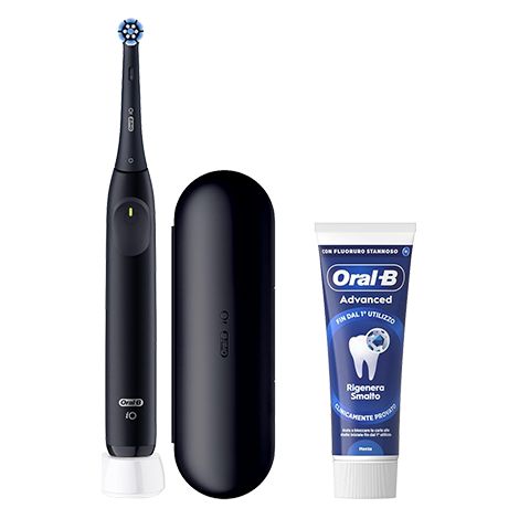 Oral-B iO 2 Elektrische Zahnbürste incl. Reiseetui und Zahnpaste Black