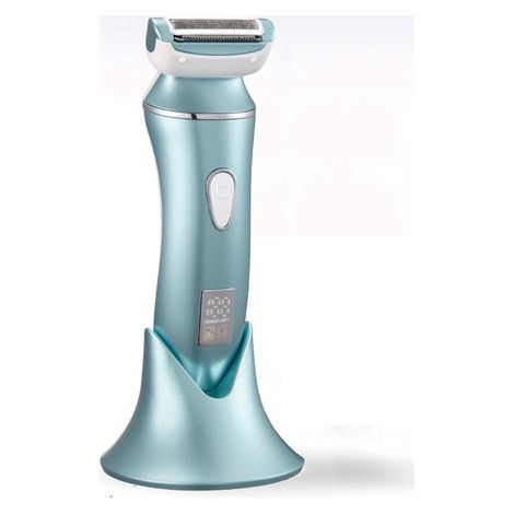 Épilateur pour femmes - Épilateur étanche avec écran LCD - Lames 3 en 1 pour le visage, les aisselles, les jambes et le maillot - Bleu-AquaForge (1/5)