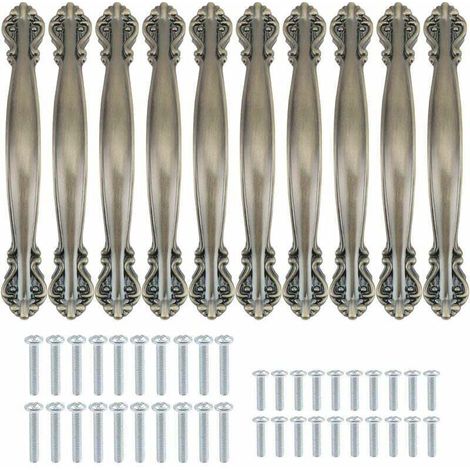 Set of 10 vintage antique bow-shaped cabinet handles - 14.5 cm long furniture door handles, vintage furniture handle, vintage furniture door handle, vintage door handle (96 (1/5)