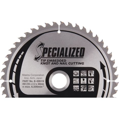 Makita Kreissägeblatt, Eingebettete Schneide 235 x 30 mm • 48 Zähne (1/3)
