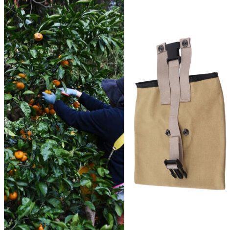 BUNTHAUS Sac de Cueille pour Randonnée et Forage, Sac de Rangement Portable en Cuir pour Fruits et Outils, Couleur Kaki