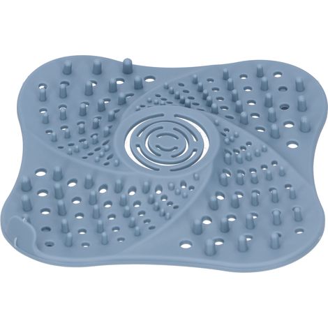 Couvercle de filtre anti-blocage pour drain de salle de bain, bleu (1/5)