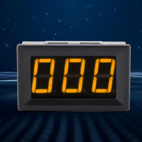 3-stelliges LED-Digitalamperemeter mit Mikroeinstellung, DC 0-1A (Gelb) (1/5)