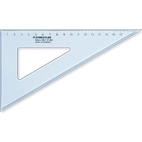 Équerre - STAEDTLER - 21cm - Transparente - Idéale pour traçage - Visibilité optimale