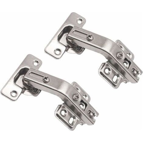 2 Pieces Cupboard Door Hinge, Kitchen Door Hinge, Folding Cupboard Door Hinges Kitchen Cabinet 135 Degree(Silver) (1/5)