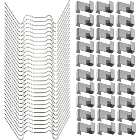 120 Pcs Clips de fixation pour vitre de verre à effet de serre en acier inoxydable (avec 60 clips de fil W pour vitrage en serre et 60 clips de chevauchement en Z pour vitrage de serre)-LIAIKI (1/5)