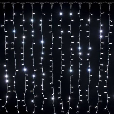 Rideau lumineux Hauteur 1.5m LED Blanc froid professionnel lumière Flash 230V Illupro IP67 extérieur Lotti (1/5)