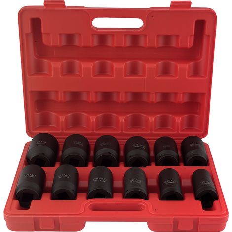 12 pieces 3/4" Inch 6 Point Impact Socket Set Car Repair Tool Kit 24mm to 41mm (1/5)