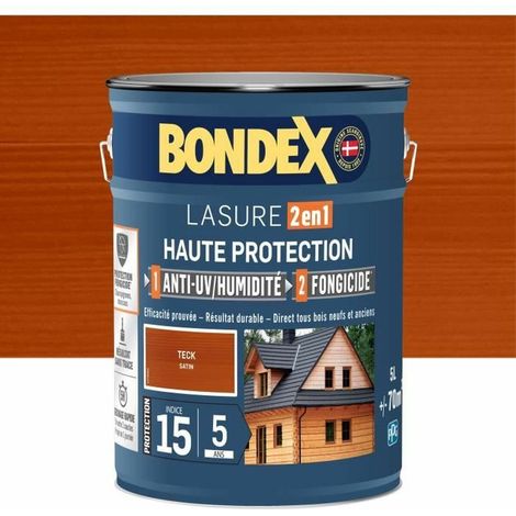 Bondex BONDEX 2 en 1 lasur teca 5 litros acabado satinado