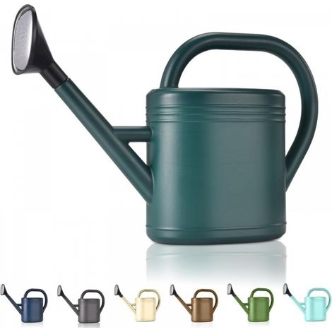 Arrosoir de 1 gallon pour plantes d'intérieur, jardins et fleurs de serre extérieure avec grande buse longue et tête de pulvérisation (vert) (1/5)