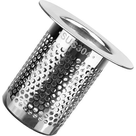 Filtre d'évier de cuisine (L), grille d'évier en acier inoxydable - Bouchon d'évier, filtre de vidange, pour salle de bain et cuisine (1/5)