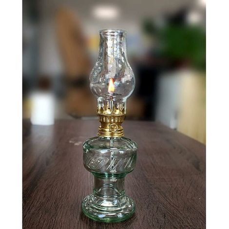 royaluxe -Lampe à Pétrole en Verre. Lampe à Huile Rétro avec mèche pour Lampe à Huile d'éclairage de Secours intérie (20cm-2) (1/5)