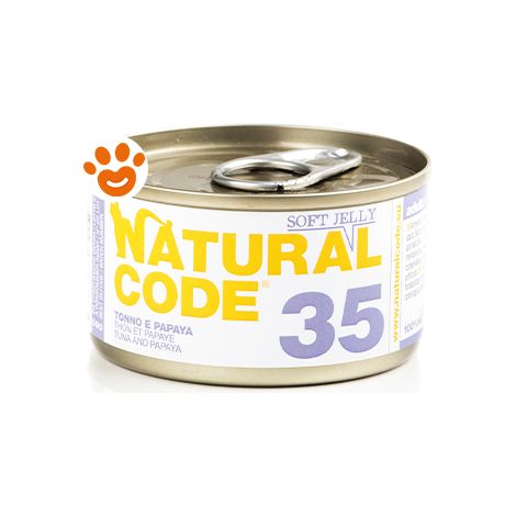 Natural Code 35 Cat Adult al Tonno e Papaya in Jelly - Natural Code 35 Cat Adult al Tonno e Papaya in Jelly - Lattina Da 85 Gr