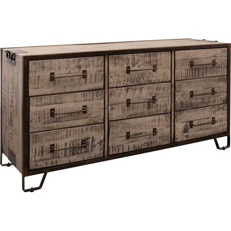 Sideboard Mango 150x45x80 braun lackiert HEAVY INDUSTRY 218