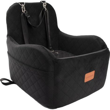 Rehausseur de voiture pour chien jusqu'à 15,9 kg, coussin surélevé amovible et lavable, adapté aux sièges avant et arrière (1/5)