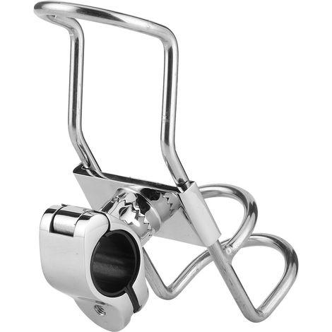 Support de canne à pêche inoxydable, fixation rail montage bateau, pince étau 32mm, accessoire nautique robuste pour rangement vertical. (1/5)