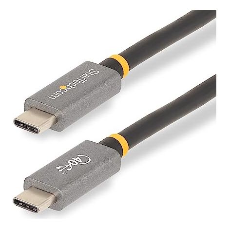 StarTech.com 1 m USB4 Kabel, USB-IF zertifiziert, USBC auf USB C Kabel, 40 Gbit/s, USB Typ-C Daten-/Monitorkabel, 100W Power Delivery, 8K 60Hz, kompatibel mit Thunderbolt 4/3/USB 3.2