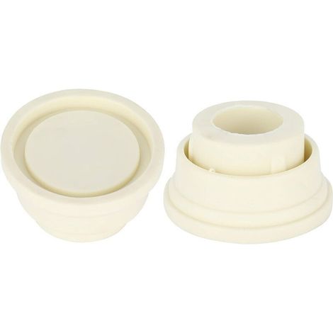 Tampon D'échelle De Piscine 2 Pièces Embouts D'échelle pour Piscine Creusée Ensemble De Pare-Chocs en Caoutchouc Blanc pour Échelles De Piscine, Pièces De Rechange Universelles (1/5)