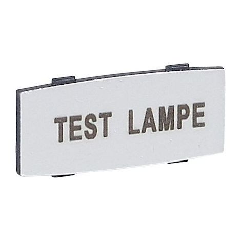 Insert Osmoz avec texte à enclipser sur un cadre - alu - petit modèle avec marquage TEST LAMPE LEGRAND 024345
