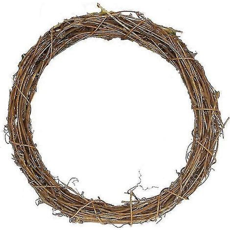 2 couronnes de Noël en bois naturel, anneau en rotin, décoration de Noël à faire soi-même, pendentif en rotin. (1/5)