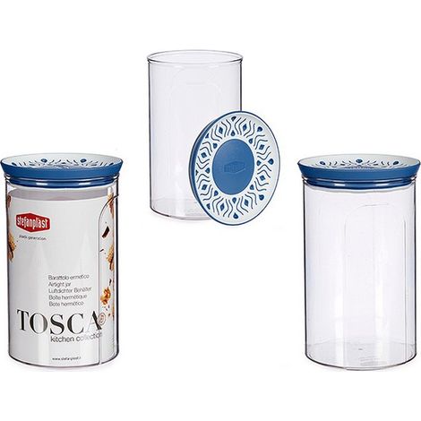 Barattolo tondo blue Stefanplast Tosca cl 1,2 (1/2)