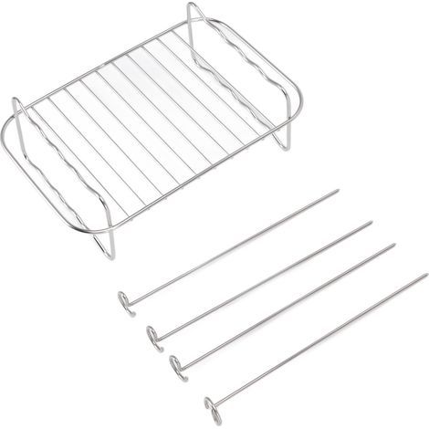 Accessoire de grille rectangulaire double couche en acier inoxydable pour friteuse NINJA FOOD 8QT à double panier (1/4)