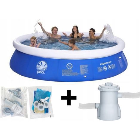 Extension de piscine de jardin Avenli avec pompe 360x76 cm (1/2)