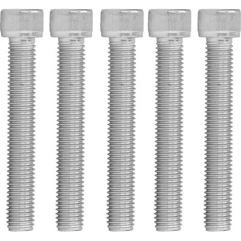 Vis M12x75 Tête Cylindrique Hexagonale Creuse, Lot de 20 Vis Acier Inoxydable A2-70, Filetage Gros Pas 1.75, Norme DIN 912, Boulonnerie Résistante (1/5)