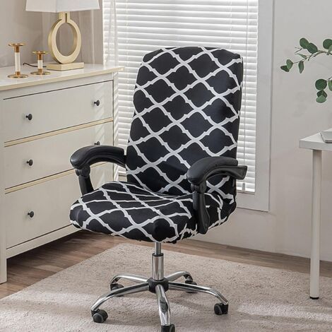BUNTHAUS Housse de Chaise de Bureau Extensible, Housse de Chaise d'ordinateur de Bureau, Housse de Chaise rotative Amovible et Lavable pour Bureau et Chambre à Coucher(C) (1/5)