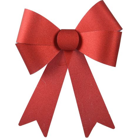 Weihnachtsschleife rotglänzend Höhe 50 cm Breite 38 cm - Kunststoff (1/2)