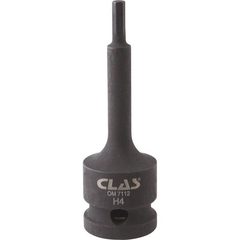 Douille embout choc héxagonale 4mm L.78mm 1/2" Cr-Mo - SA 0476 - CLAS Equipements