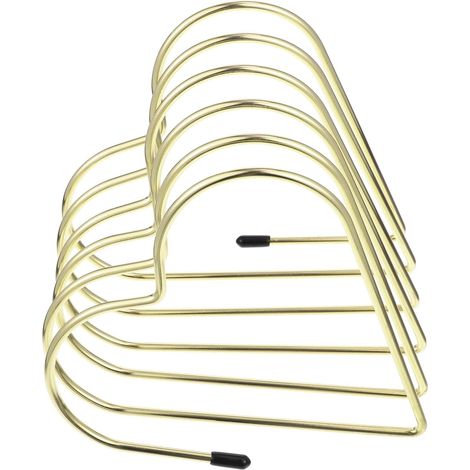 Porte Créatif Forme de Cœur pour Bureau Étagère Décorative Multifonctionnelle Support de Rangement pour Magazines Couleur Dorée (1/5)
