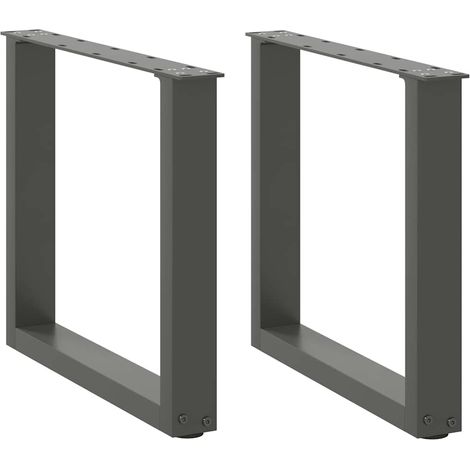 Couchtischbeine U-Form 2 Stk. Anthrazit 50x(42-43) cm Stahl