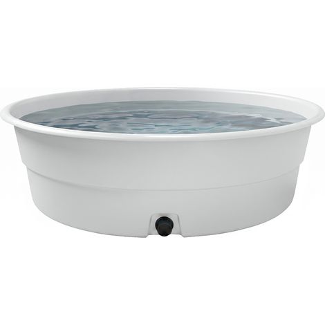 Piscine hors-sol 500l blanche - plast'up rotomoulage (1/4)